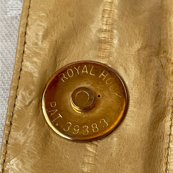 Vintage Royal Hock yellow eel skin leather wallet - Picture 4 of 6